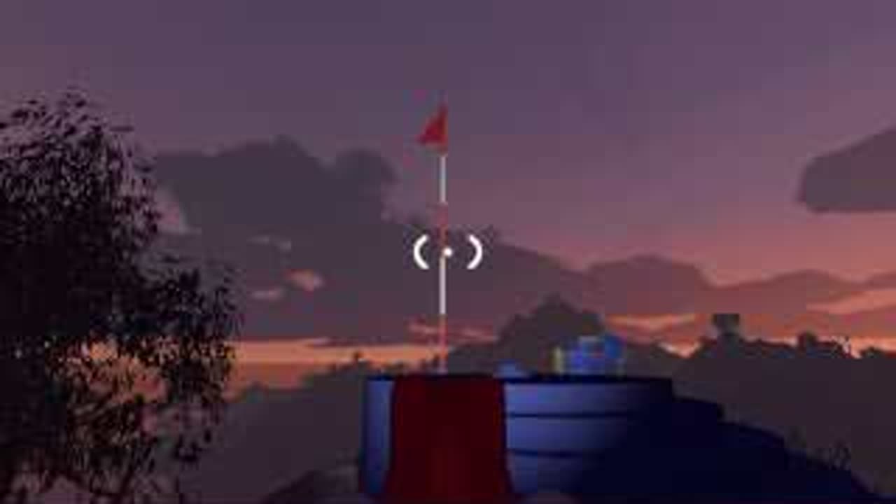 BIG WALK Clifftop Golf: Carry the Ball to the Purple Flag Hole — Confirm Purple puzzles are active